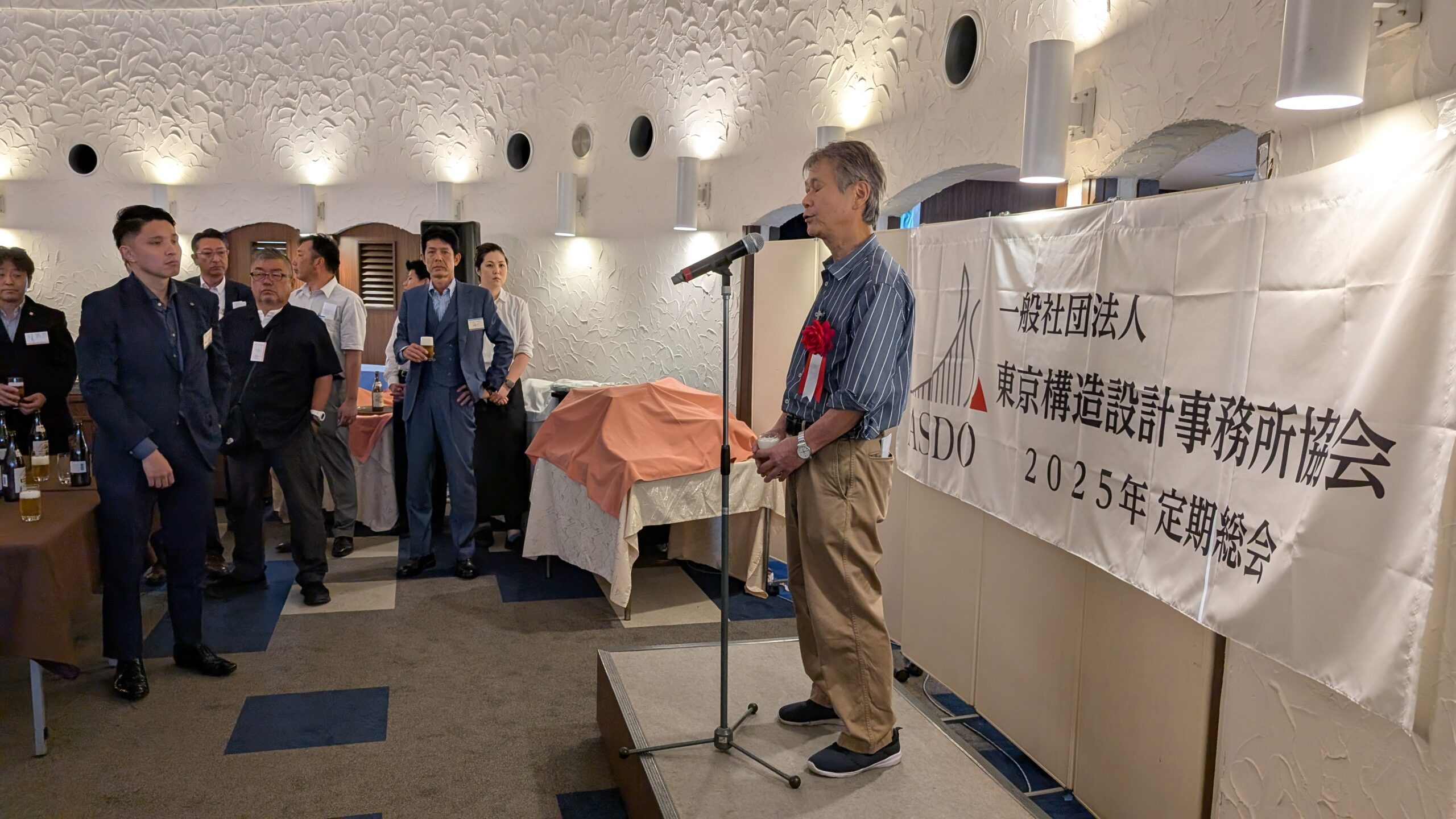 ご来賓のJSCA東京代表の一条典様の乾杯のご挨拶